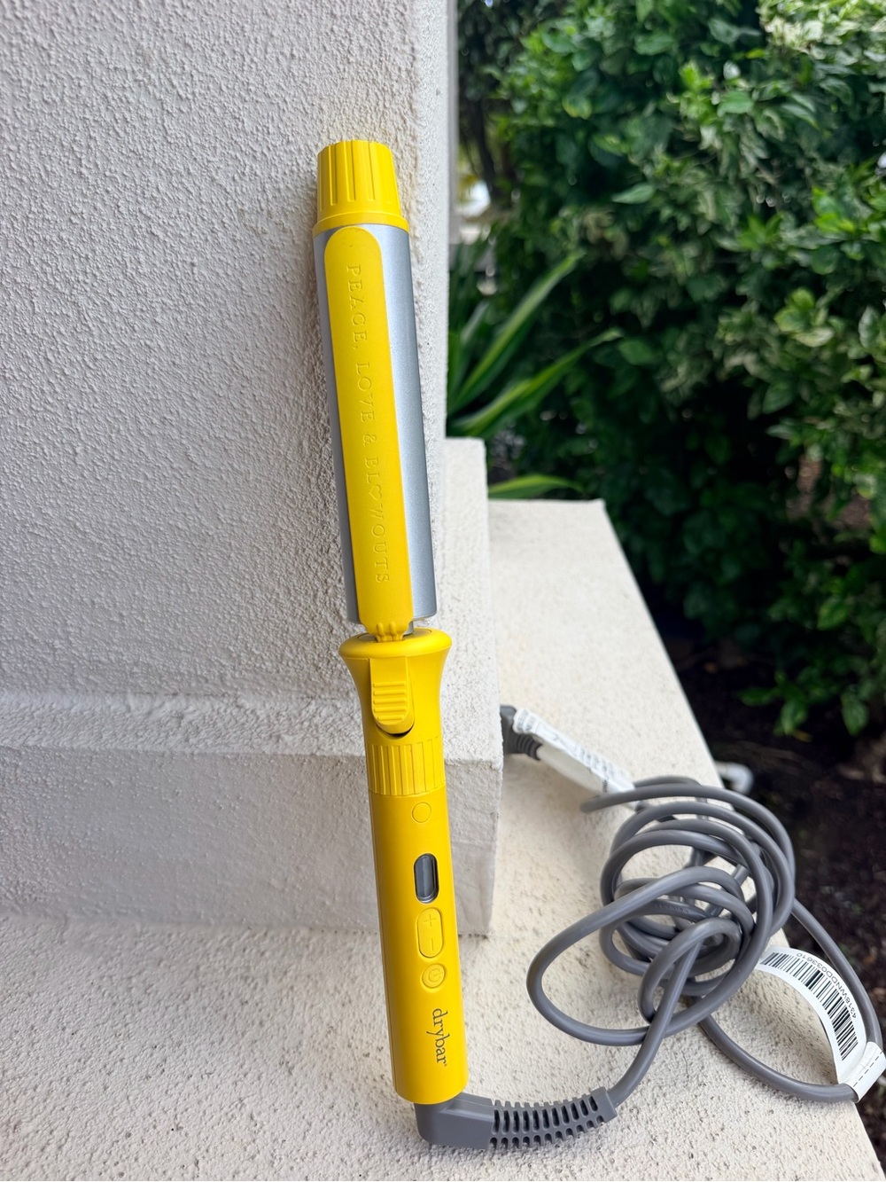 Drybar The Wrap Party Curling Styling Wand Yellow Digital Tested Working